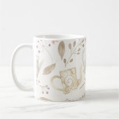 Mug Aquarelle vintage Jardin Arrosage Floral Can (Gauche)