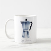 Mug Aquarelle vintage Moka café percolateur (Gauche)