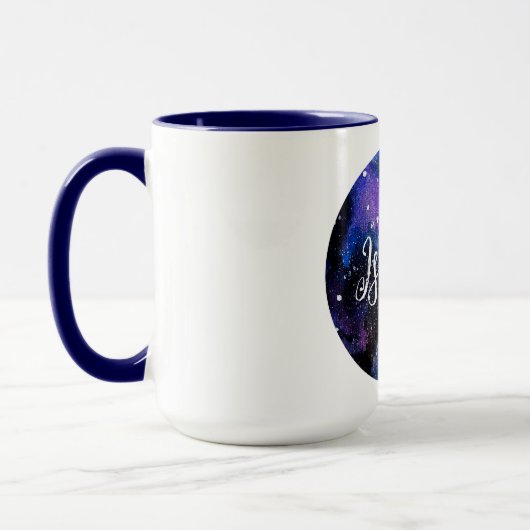 Mug Aquarelle violet Univers (Gauche)