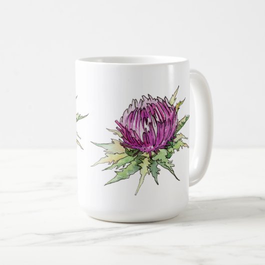 Mug Aquarelle violette (Devant droit)