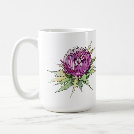 Mug Aquarelle violette (Gauche)
