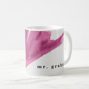 Mug Aquarelle violette Bouge de café personnalisée
