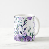 Mug Aquarelle violette Fleurs sauvages violet Floral v (Devant droit)