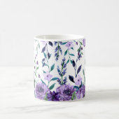 Mug Aquarelle violette Fleurs sauvages violet Floral v (Centre)