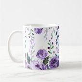 Mug Aquarelle violette Fleurs sauvages violet Floral v (Gauche)