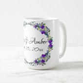 Mug Aquarelle violette Lavender Eucalyptus (Devant droit)