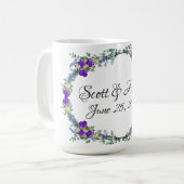 Mug Aquarelle violette Lavender Eucalyptus (Devant gauche)