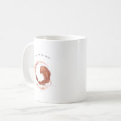 Mug Aquarelle Virgo Astrologie Zodiac | Monogramme (Devant gauche)