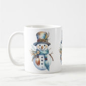 Mug Aquarelle Whimsal Boho Snowman Noël (Gauche)