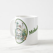 Mug Aquarelle Whimsical Gnome Succulent (Devant gauche)