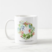 Mug Aquarelle Winterberry Holly et Juniper Christmas (Gauche)