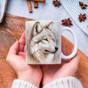 Mug Aquarelle Wolf Spirit - Faune mystique
