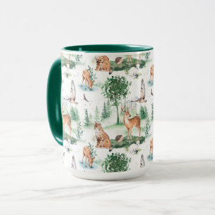 Mug Aquarelle Woodland Baby Motif animal