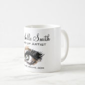 Mug Aquarelle yeux de foudre extension maquillage marq (Devant droit)