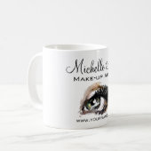 Mug Aquarelle yeux de foudre extension maquillage marq (Devant gauche)