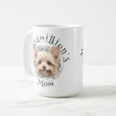 Mug Aquarelle Yorkie et couronne florale (Devant gauche)