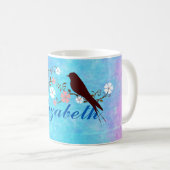 Mug Aquarelles douces en bleu clair Personnalisé (Devant droit)