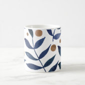 Mug Aquarelles et baies - indigo et beige (Centre)