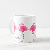 Mug Aquarelles Flamants roses roses illustration (Devant gauche)