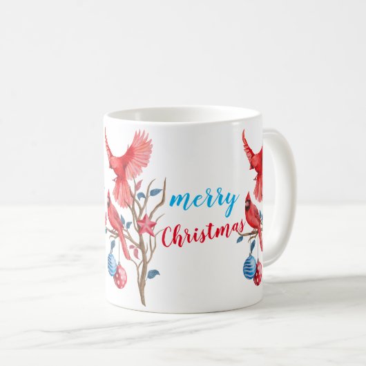 Mug Aquarelles Joyeux Noël personnalisé (Devant droit)
