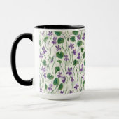 Mug Aquarelles violettes sur blanc cassé (Gauche)