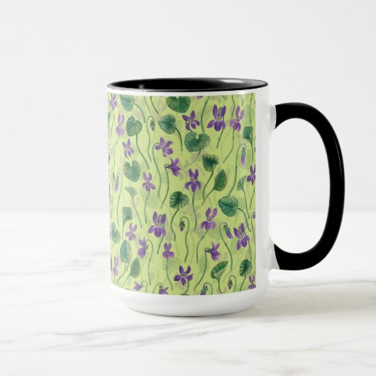 Mug Aquarelles violettes sur miel (Droite)