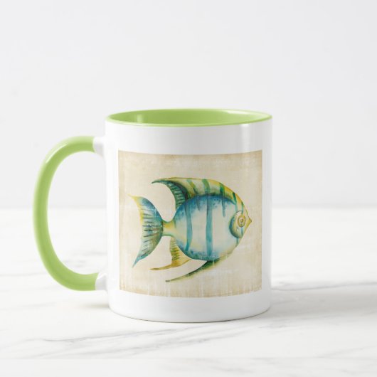 Mug Aquarium bleu et jaune Poisson (Gauche)