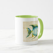 Mug Aquarium bleu et jaune Poisson (Devant droit)