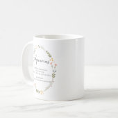Mug Aquarius Anniversaire Heart Fleur sauvage Personna (Devant gauche)