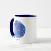 Mug aquarius Aquarelle Nuit Ciel Constellation Zodiac (Devant gauche)