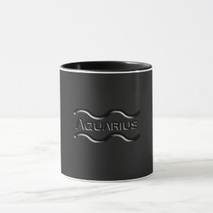 Mug AQUARIUS, Conception abstraite du signe zodiaque,