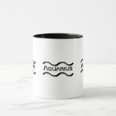Mug AQUARIUS, Conception abstraite du signe zodiaque, (Centre)