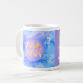 Mug Aquarius Purple Blue Aquarelle Astrologie Zodiac (Devant gauche)