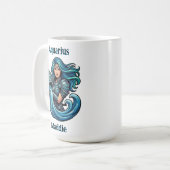 Mug Aquarius Traits and Dates | Personalized (Devant gauche)