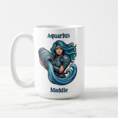 Mug Aquarius Traits and Dates | Personalized (Gauche)