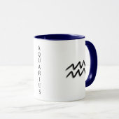 Mug Aquarius Traits and Dates | Water Bearer (Devant droit)