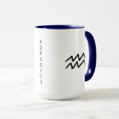 Mug Aquarius Traits and Dates  | Water Bearer (Devant droit)