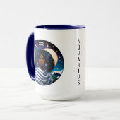 Mug Aquarius Traits and Dates  | Water Bearer (Devant gauche)