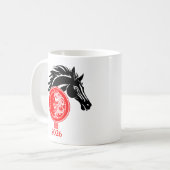 Mug Aquarius x année personnalisée du cheval 2026 (Devant gauche)