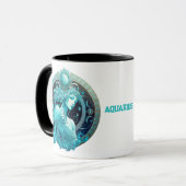 Mug Aquarius Zodiac Astrologie Personnalisé Anniversai (Devant gauche)
