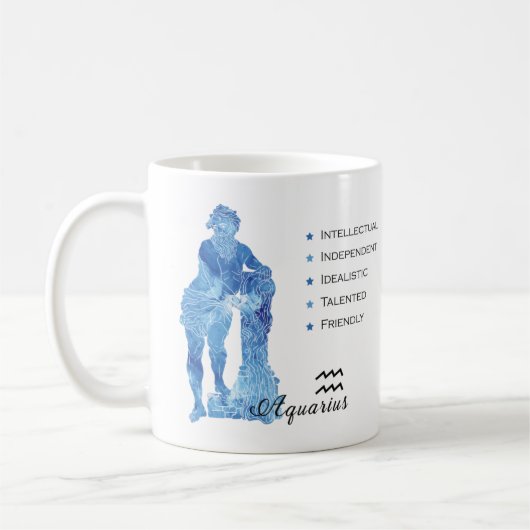 Mug Aquarius Zodiac Traits Musique (Gauche)