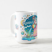 Mug Aquarius Zodiac Water Bearer Astrology (Devant gauche)
