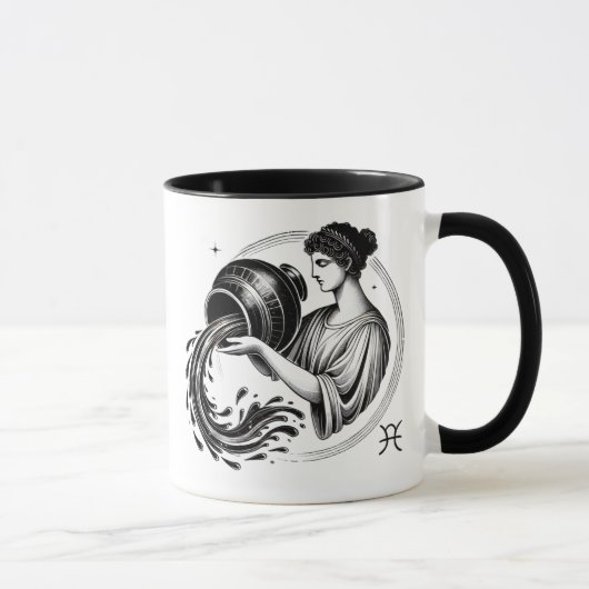 Mug Aquarius Zodiaque Astrologie (Droite)