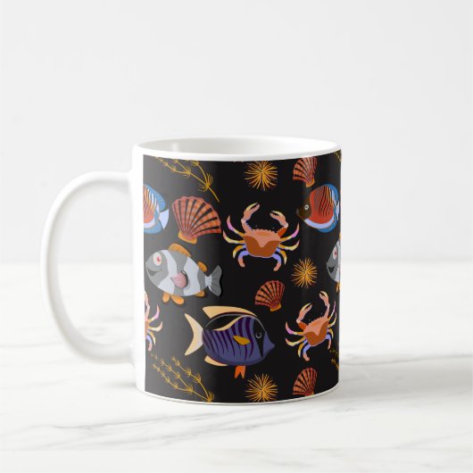 Mug Aquatic animals | ocean underwater life (Gauche)