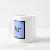 Mug Ar - Symbole de tableau périodique de la chimie de (Devant gauche)