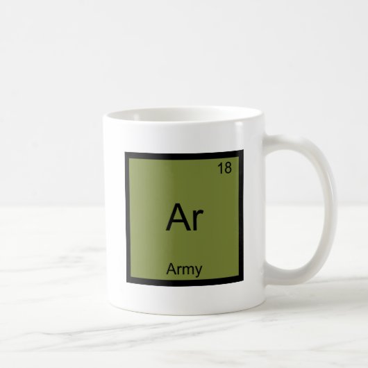 Mug Ar - Tee Symbole de Chimie Militaire de l'Armée (Droite)