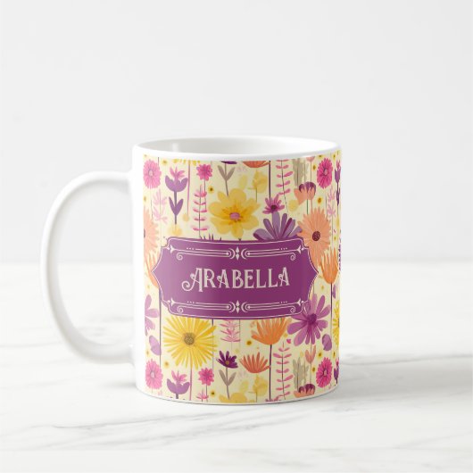 Mug Arabella en cascade moderne modèle floral (Gauche)