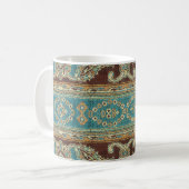 Mug Arabesque Fabric Paisley Oriental Design (Devant gauche)