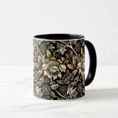 Mug Arabesque floral foncé de William Morris (Devant droit)