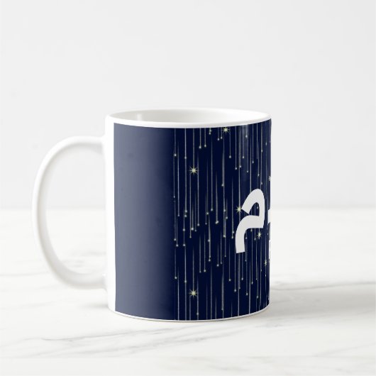 Mug Arabic "Salaam" Peace with Golden Falling Stars (Gauche)